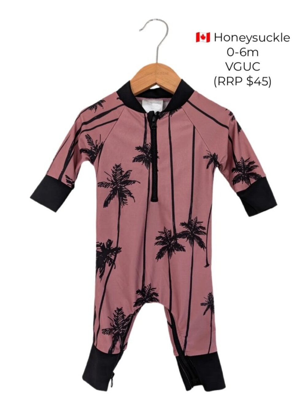 Honeysuckle Full-Coverage Sun-Safe Sunsuit (UPF 50+) 0-6m